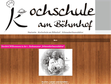 Tablet Screenshot of kochschule-am-boehmhof.de